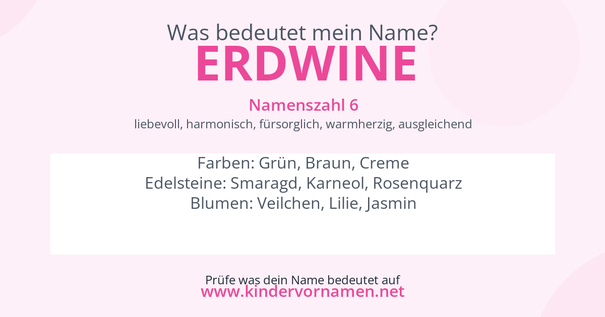 Was bedeutet der Name Erdwine?