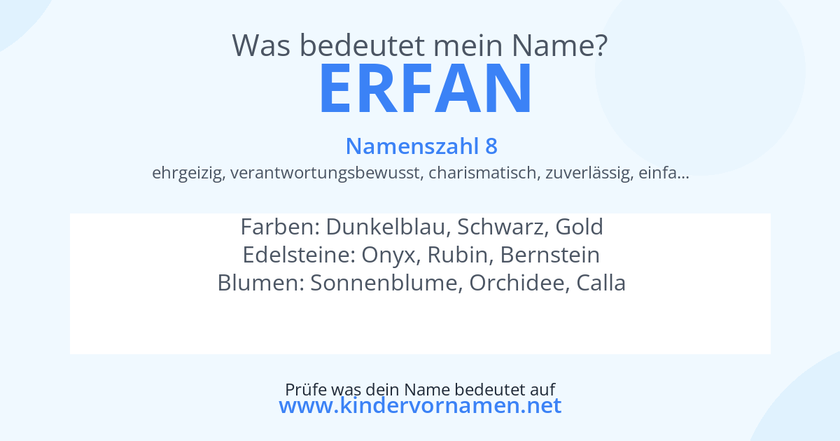 Was bedeutet der Name Erfan?