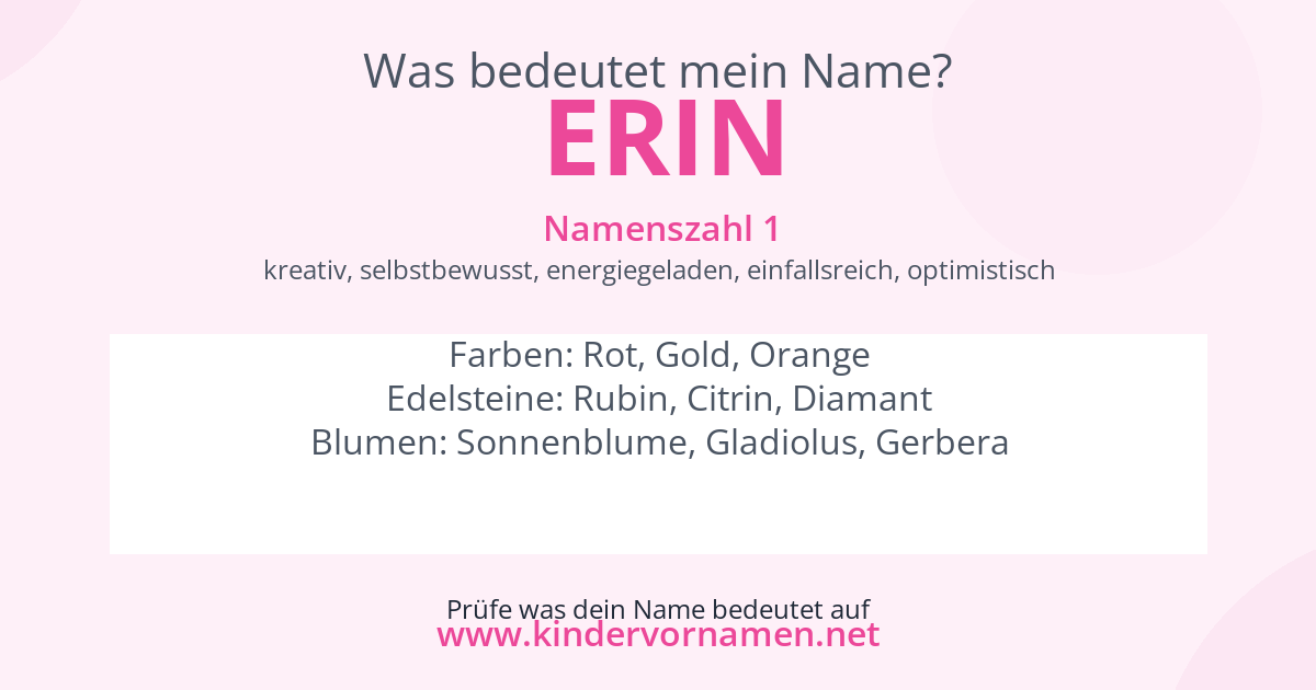 Was bedeutet der Name Erin?