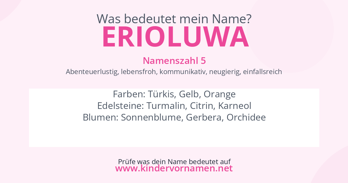 Was bedeutet der Name Erioluwa?
