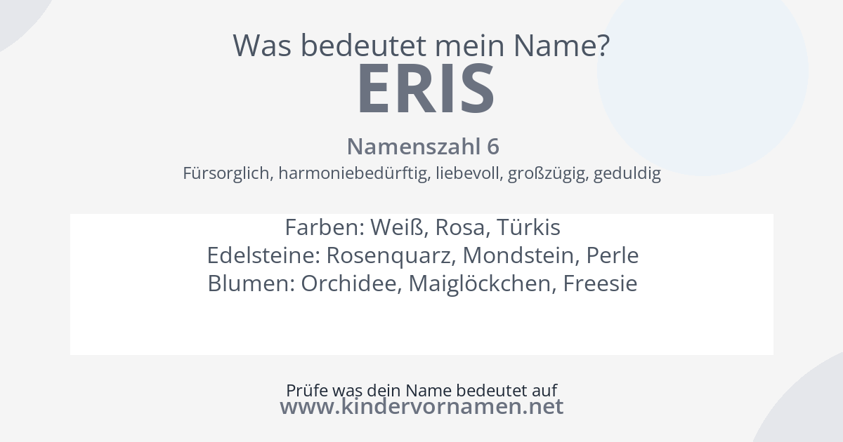 Was bedeutet der Name Eris?