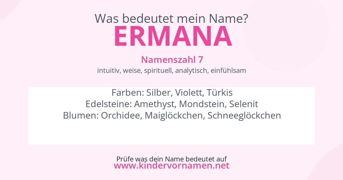 Was bedeutet der Name Ermana?