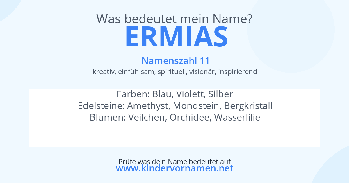 Was bedeutet der Name Ermias?