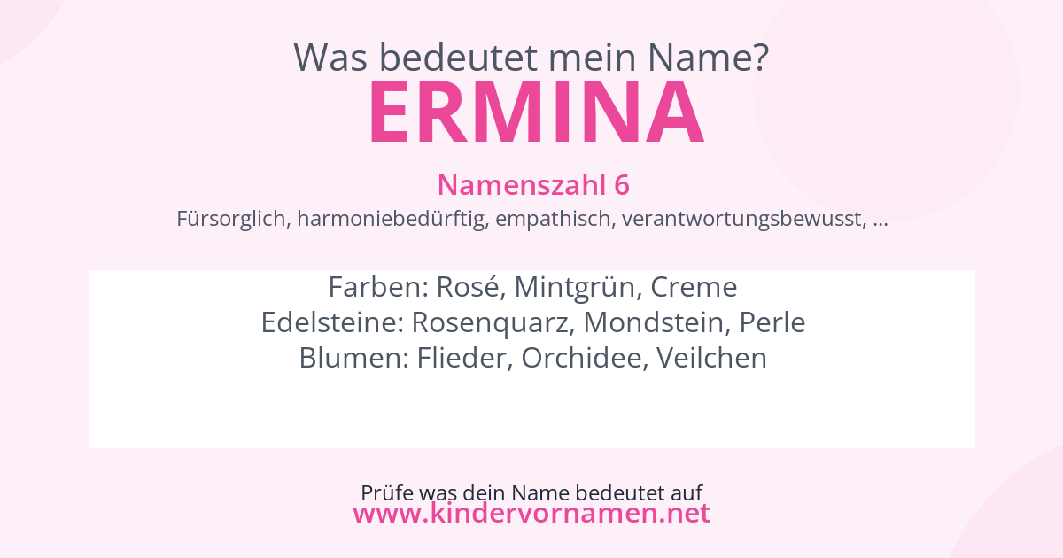 Was bedeutet der Name Ermina?