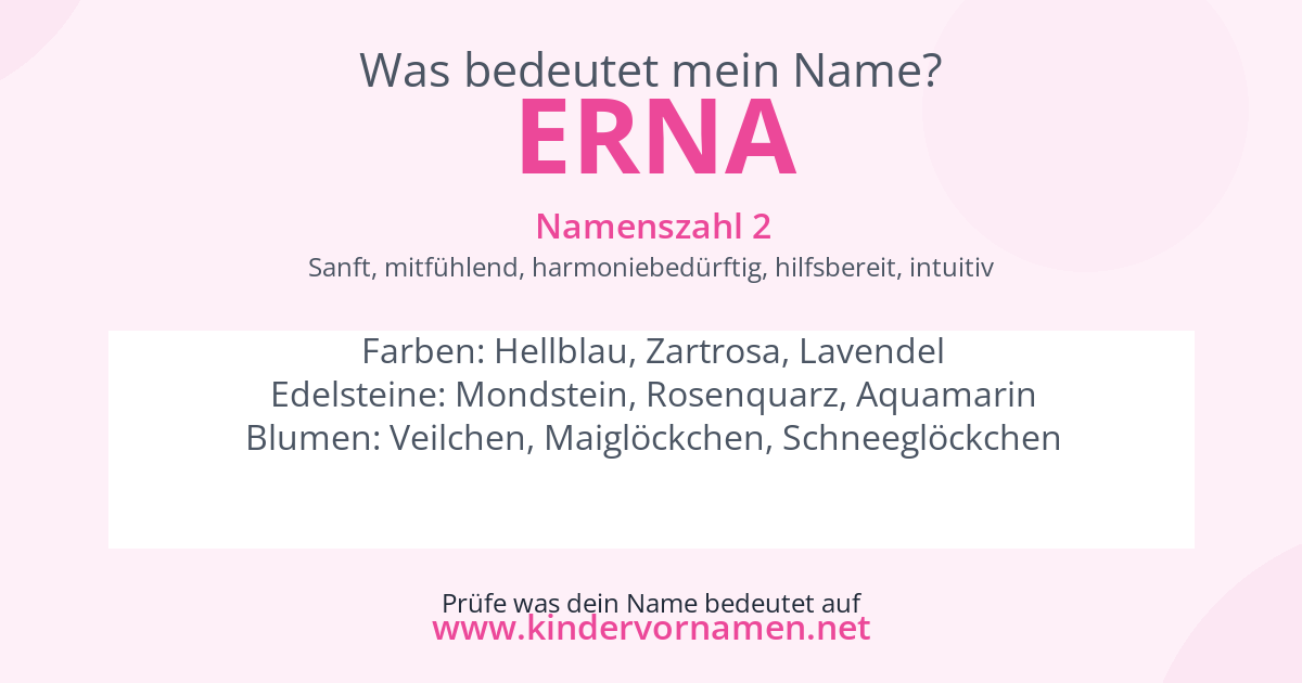 Was bedeutet der Name Erna?