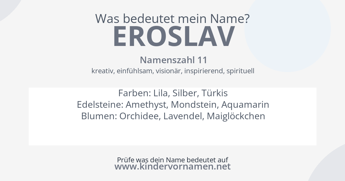 Was bedeutet der Name Eroslav?