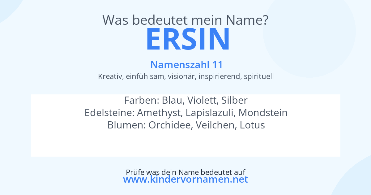 Was bedeutet der Name Ersin?