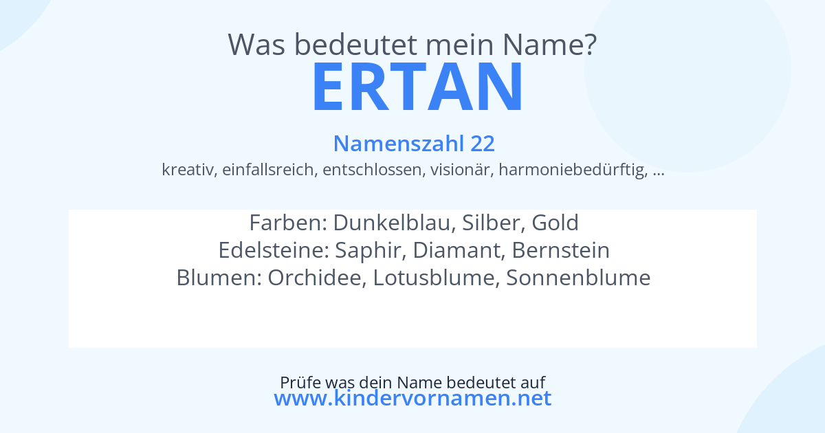 Was bedeutet der Name Ertan?