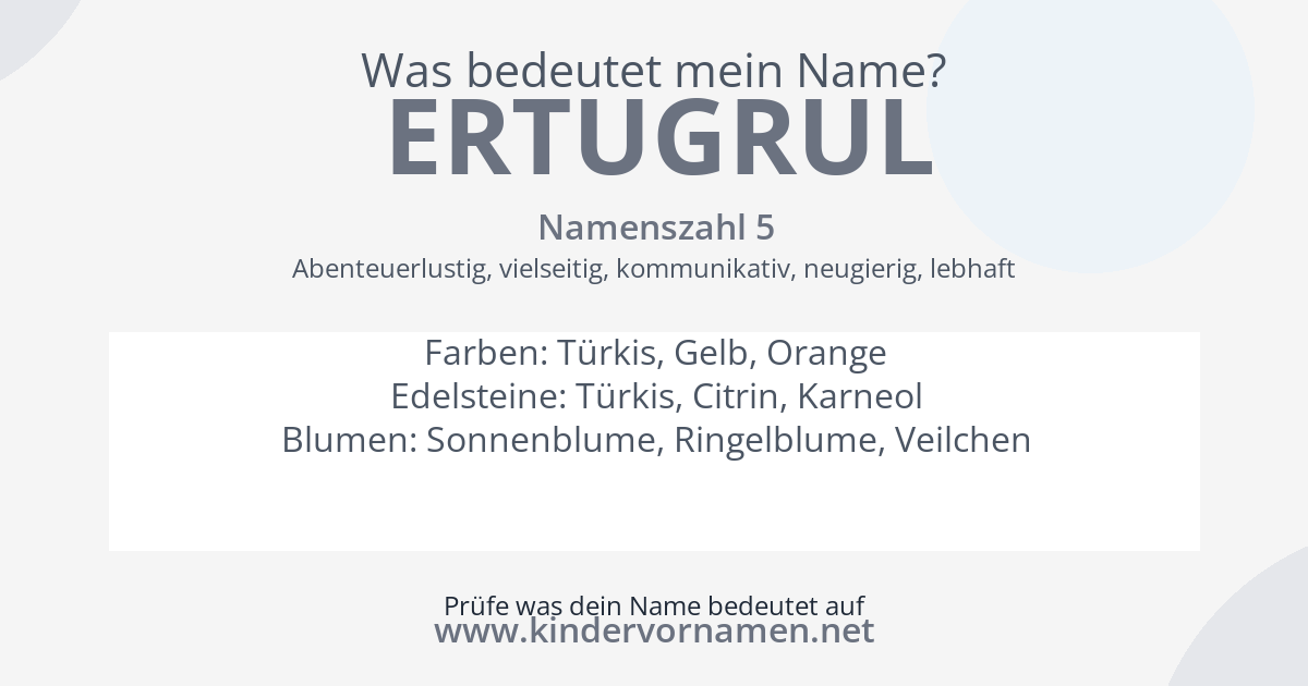 Was bedeutet der Name Ertugrul?