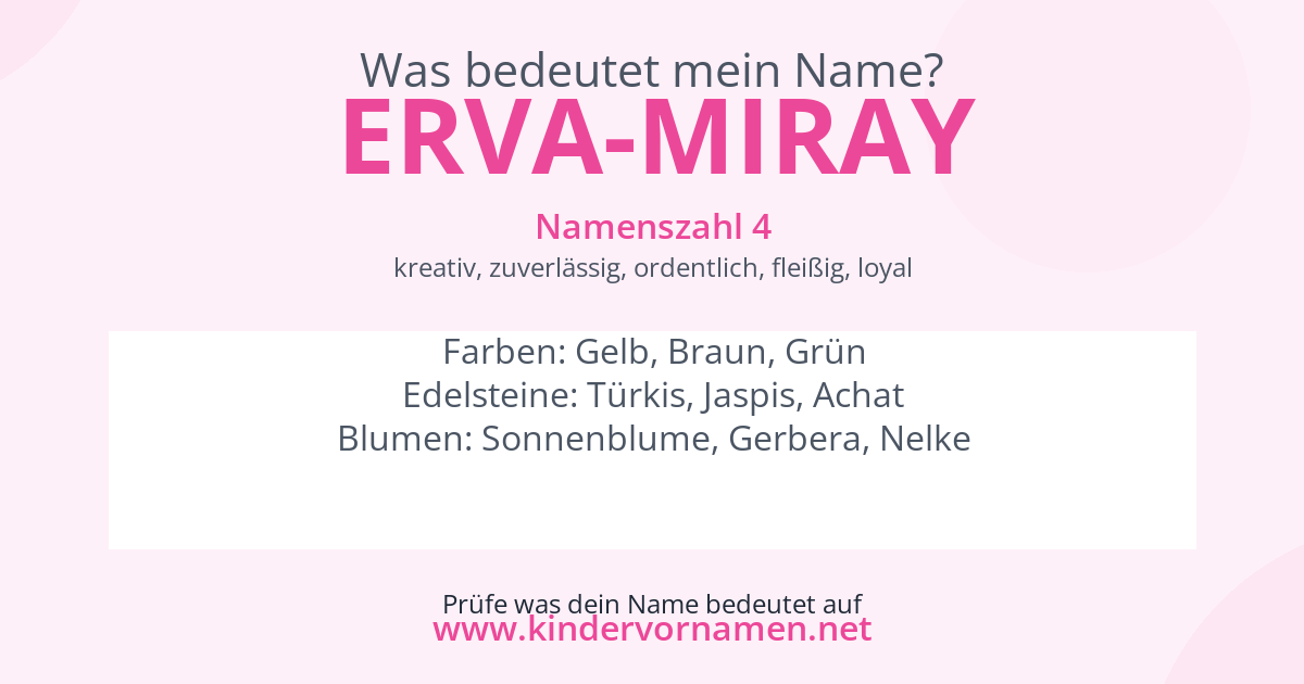 Was bedeutet der Name Erva-Miray?