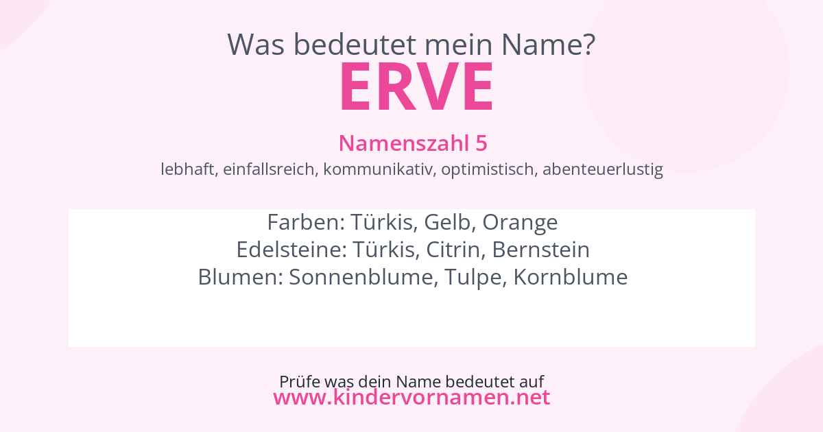 Was bedeutet der Name Erve?