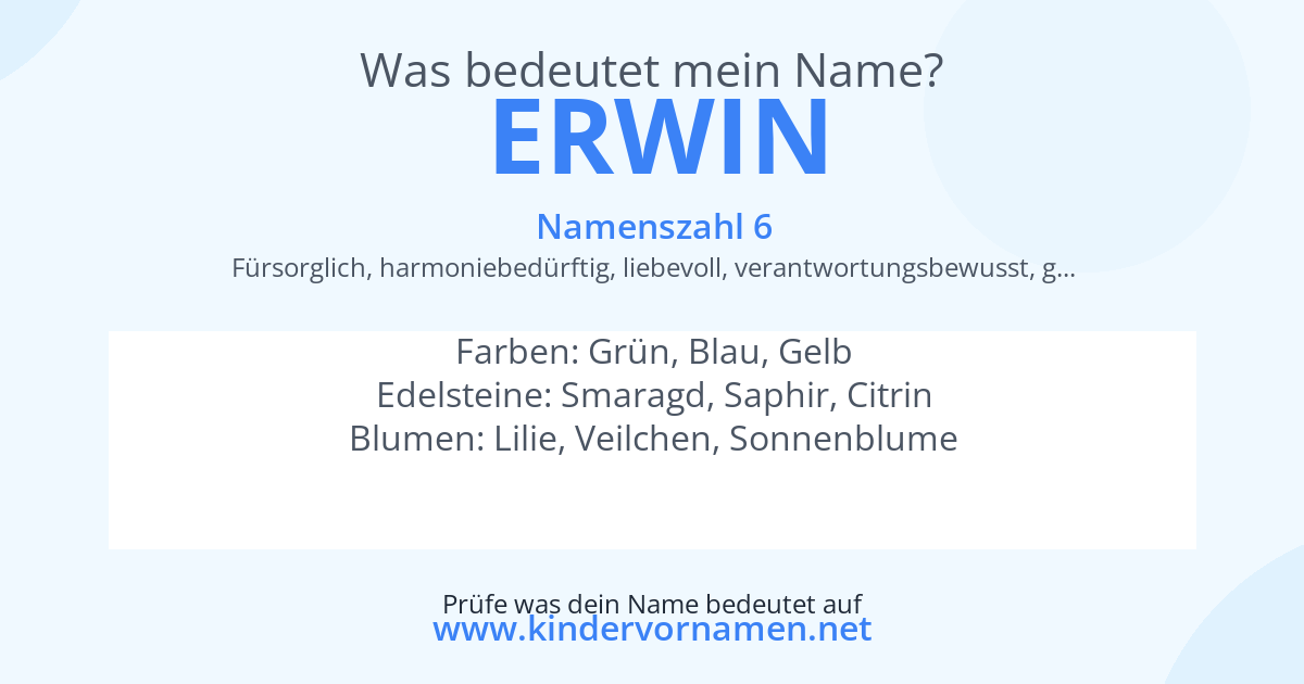 Was bedeutet der Name Erwin?