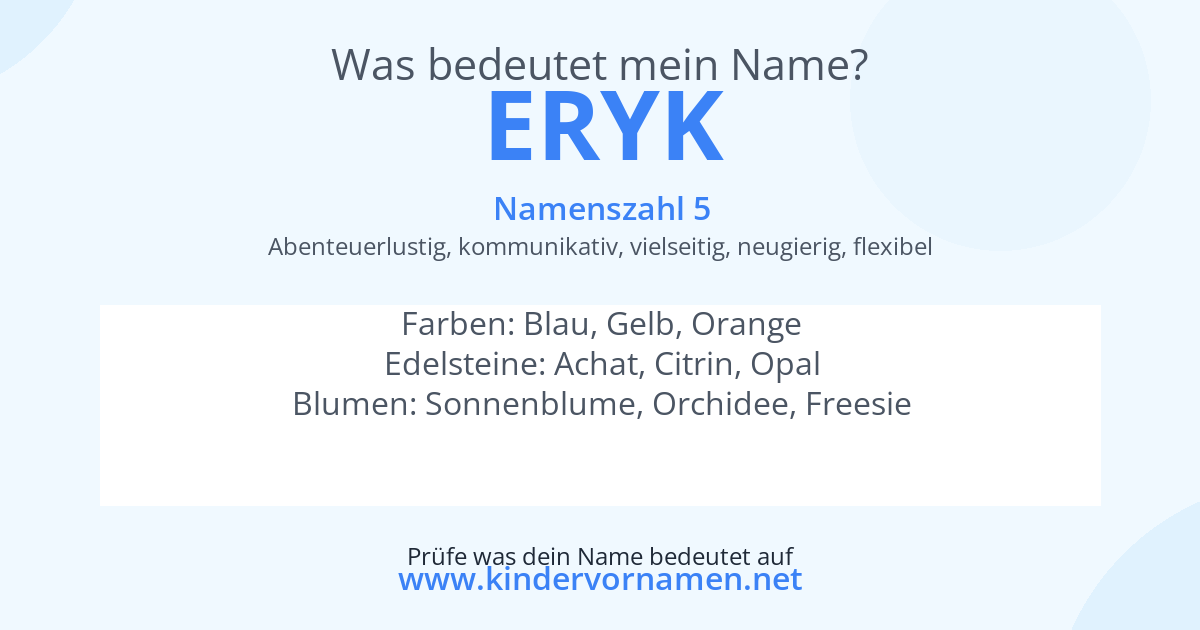 Was bedeutet der Name Eryk?
