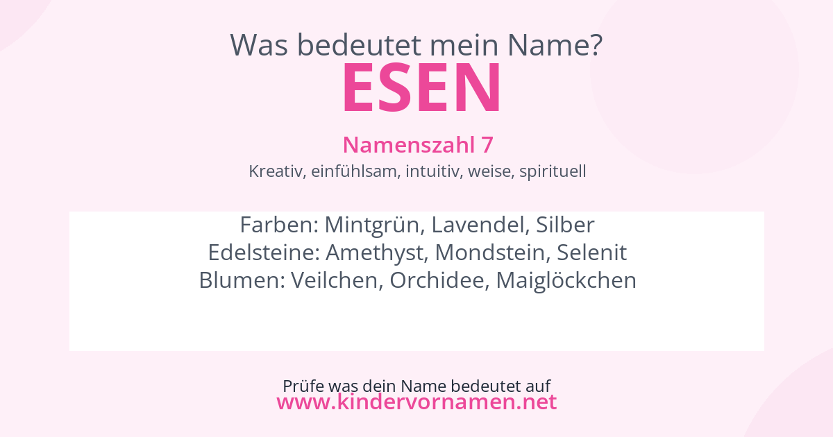 Was bedeutet der Name Esen?