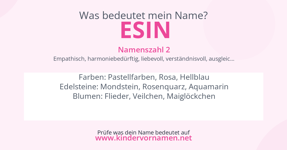 Was bedeutet der Name Esin?
