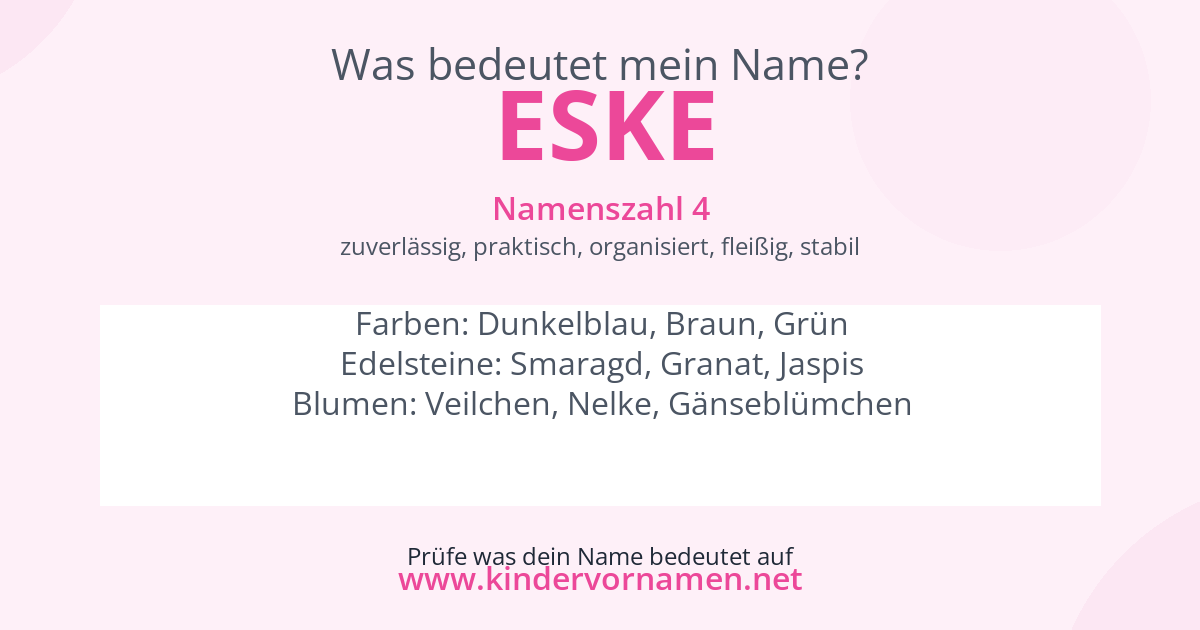 Was bedeutet der Name Eske?