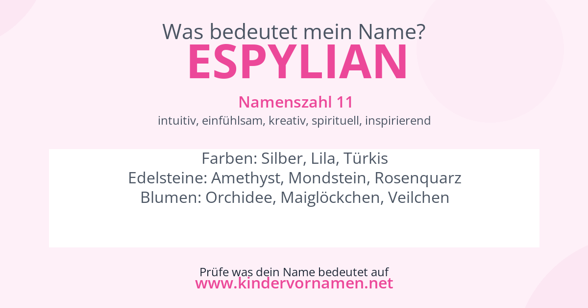 Was bedeutet der Name Espylian?