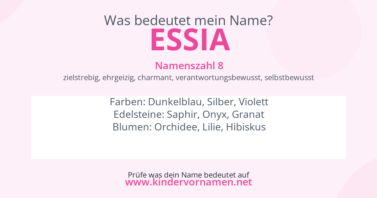 Was bedeutet der Name Essia?