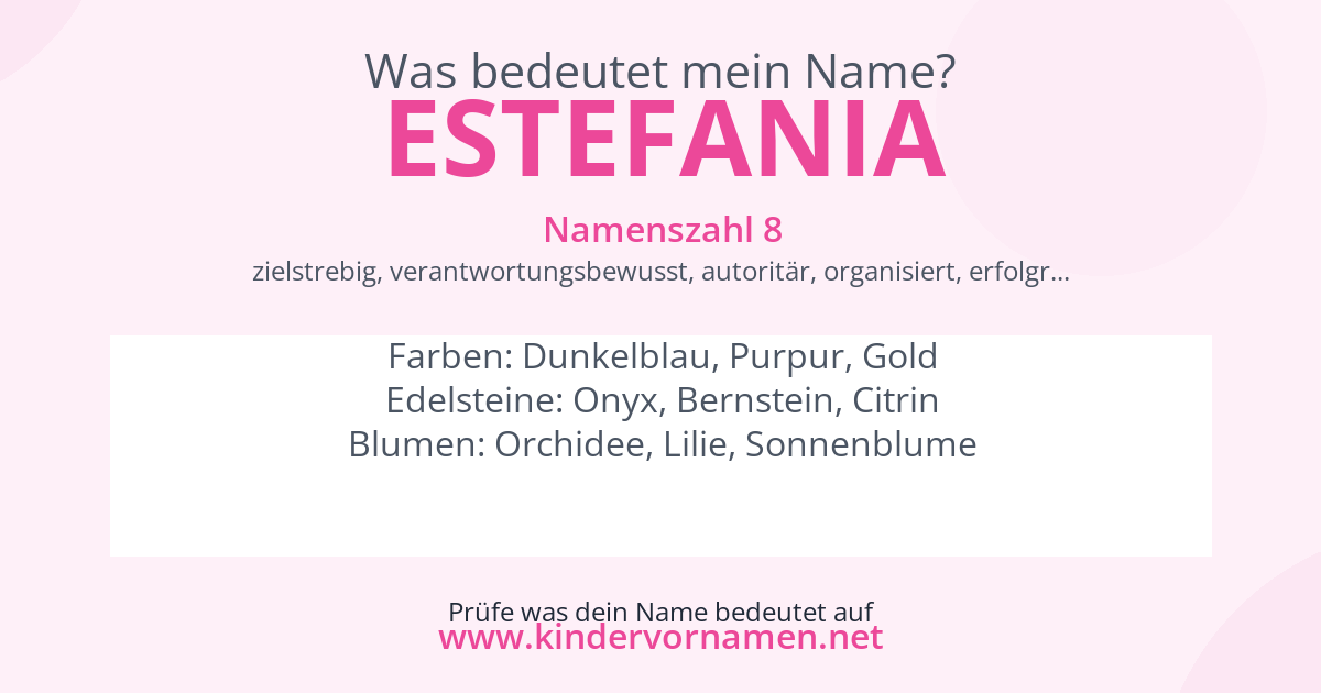 Was bedeutet der Name Estefania?