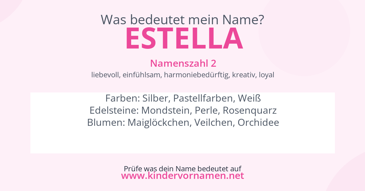 Was bedeutet der Name Estella?