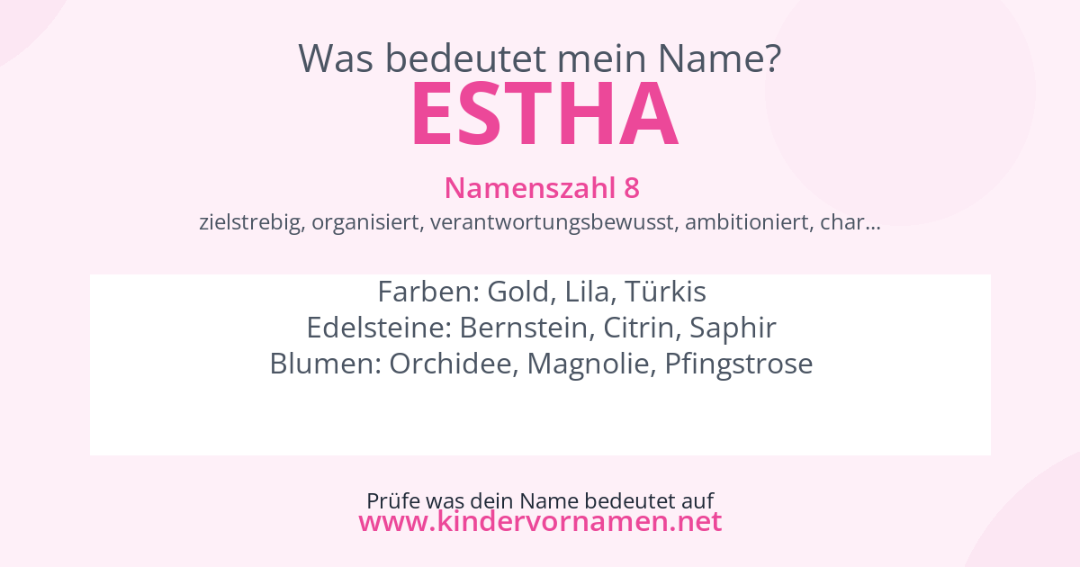 Was bedeutet der Name Estha?
