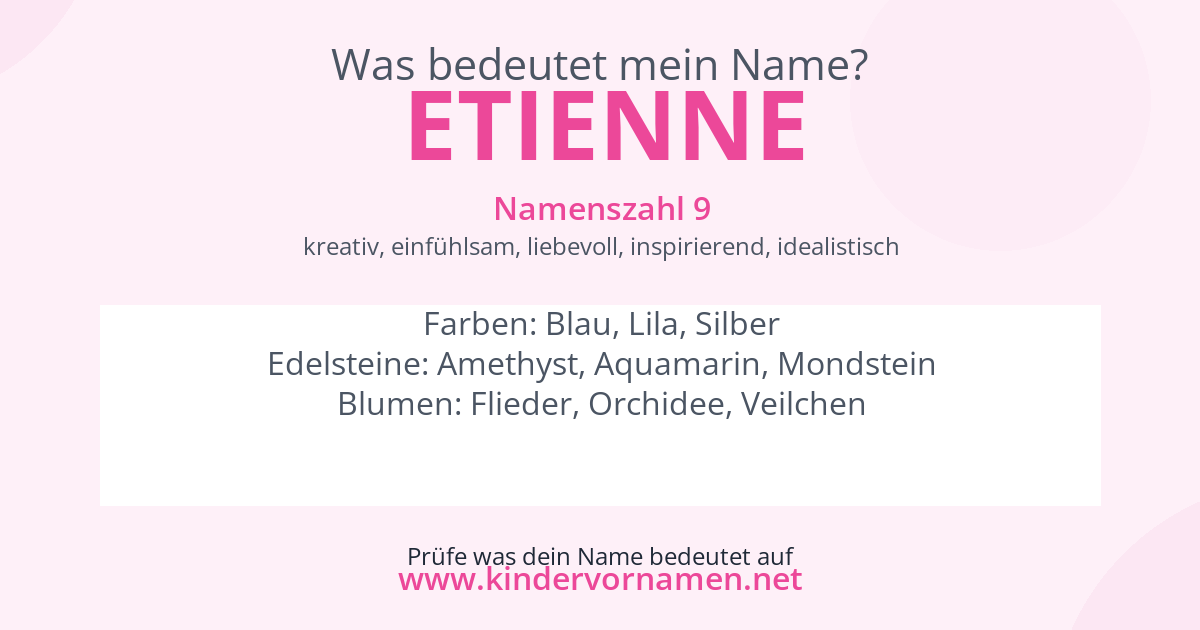 Was bedeutet der Name Etienne?