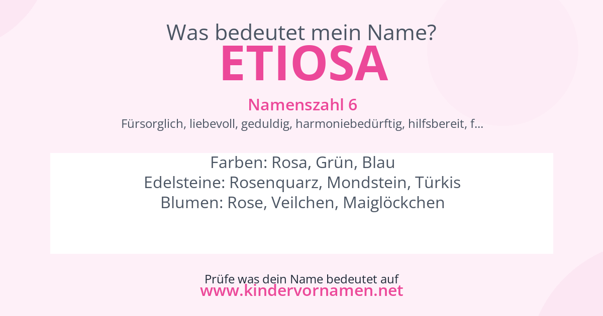 Was bedeutet der Name Etiosa?