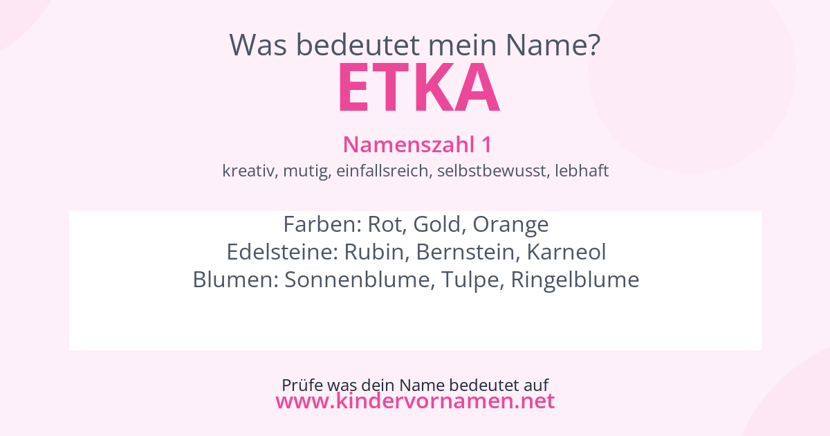 Was bedeutet der Name Etka?