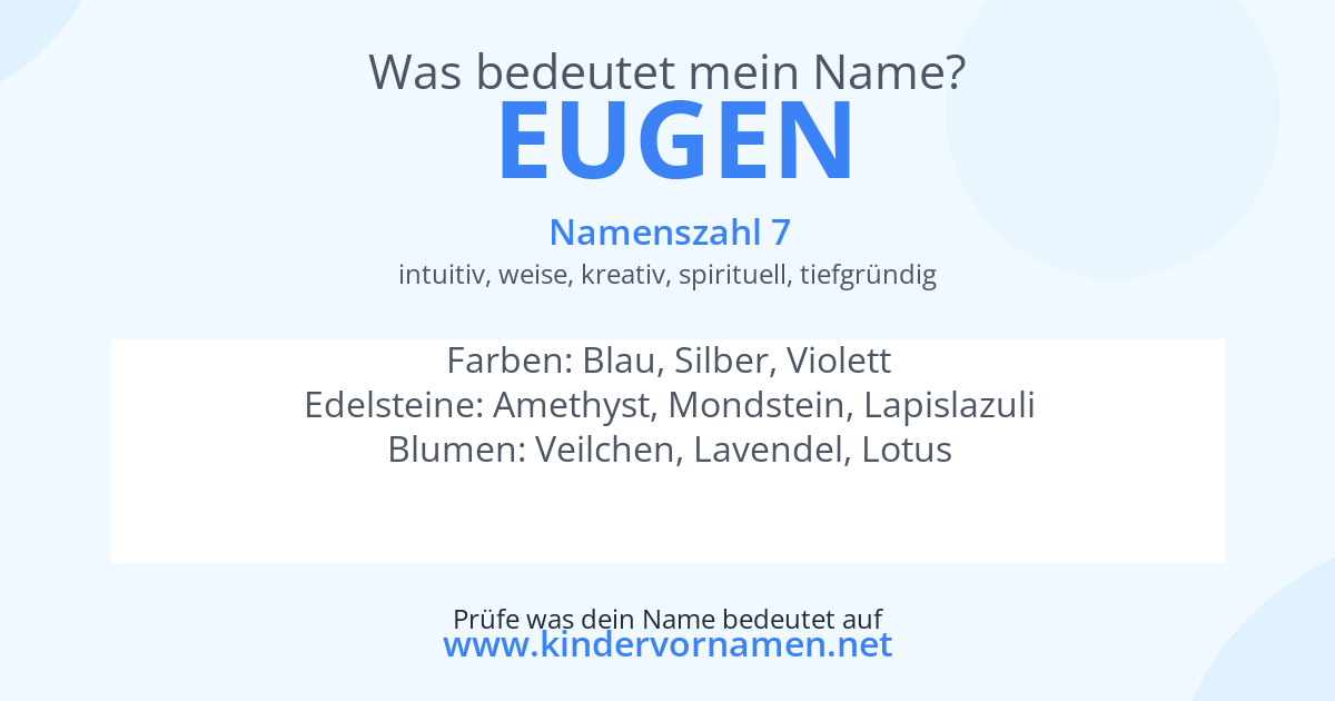 Was bedeutet der Name Eugen?