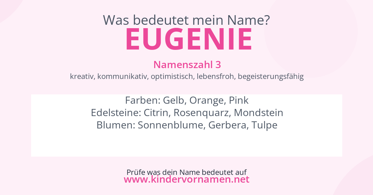 Was bedeutet der Name Eugenie?