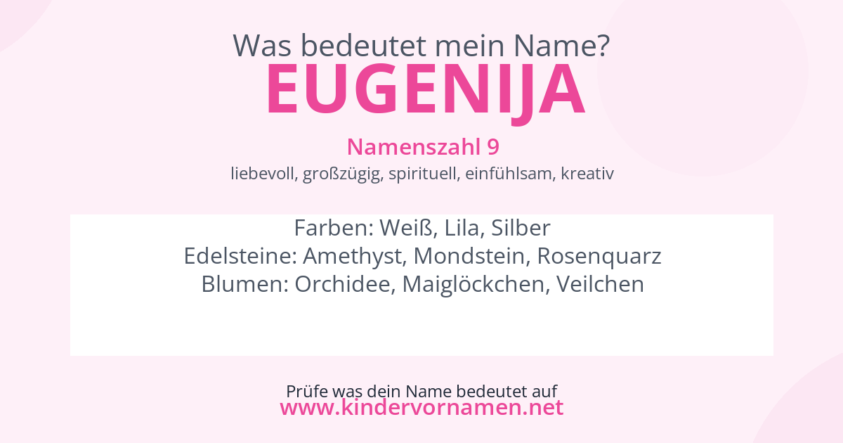Was bedeutet der Name Eugenija?
