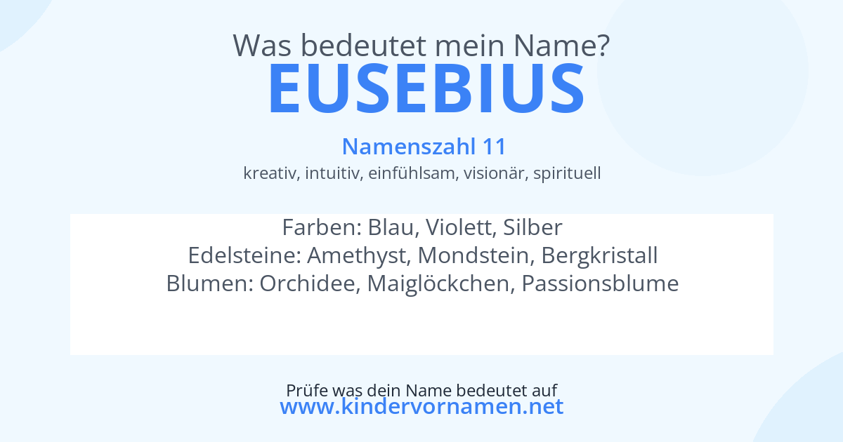 Was bedeutet der Name Eusebius?