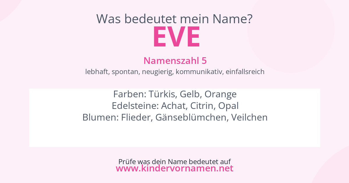 Was bedeutet der Name Eve?