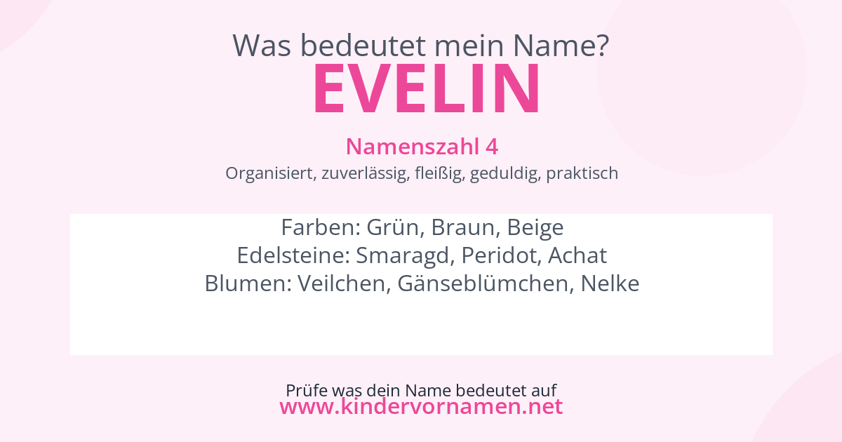 Was bedeutet der Name Evelin?