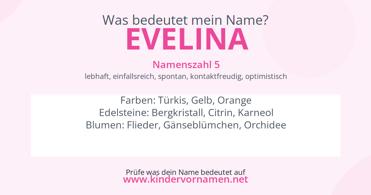 Was bedeutet der Name Evelina?