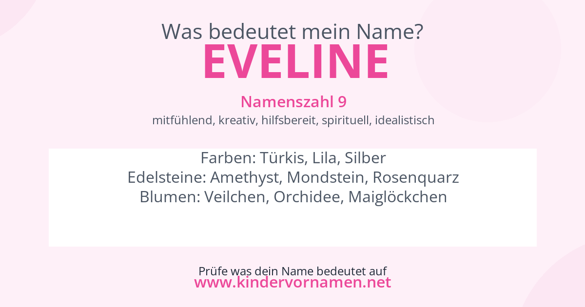 Was bedeutet der Name Eveline?