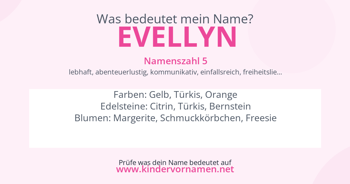Was bedeutet der Name Evellyn?