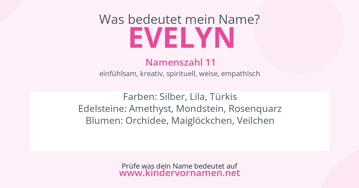 Was bedeutet der Name Evelyn?