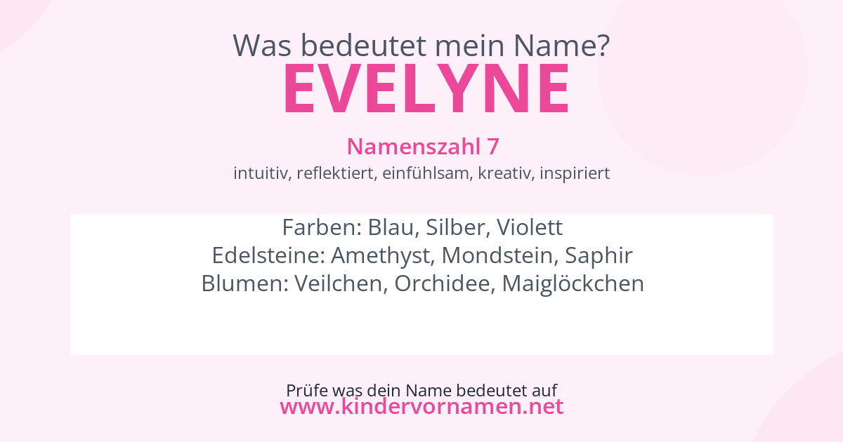 Was bedeutet der Name Evelyne?