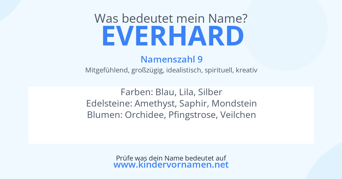 Was bedeutet der Name Everhard?