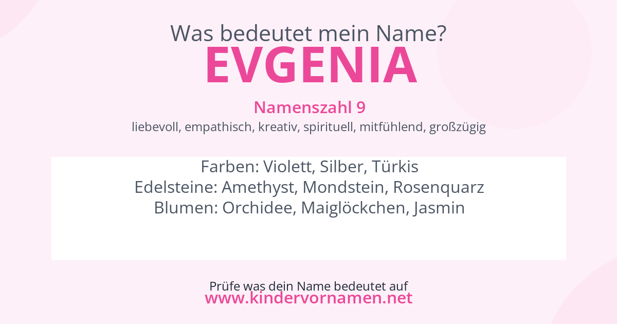 Was bedeutet der Name Evgenia?