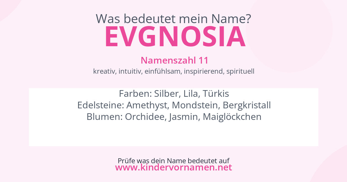 Was bedeutet der Name Evgnosia?