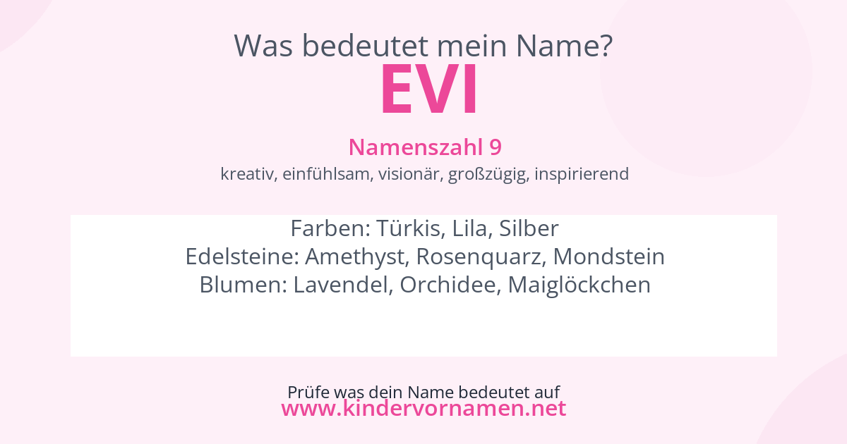 Was bedeutet der Name Evi?