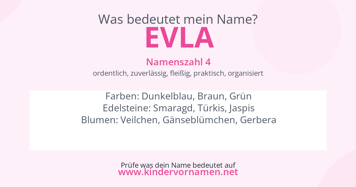 Was bedeutet der Name Evla?