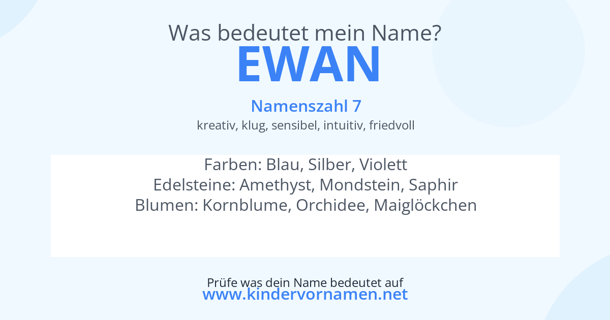 Was bedeutet der Name Ewan?
