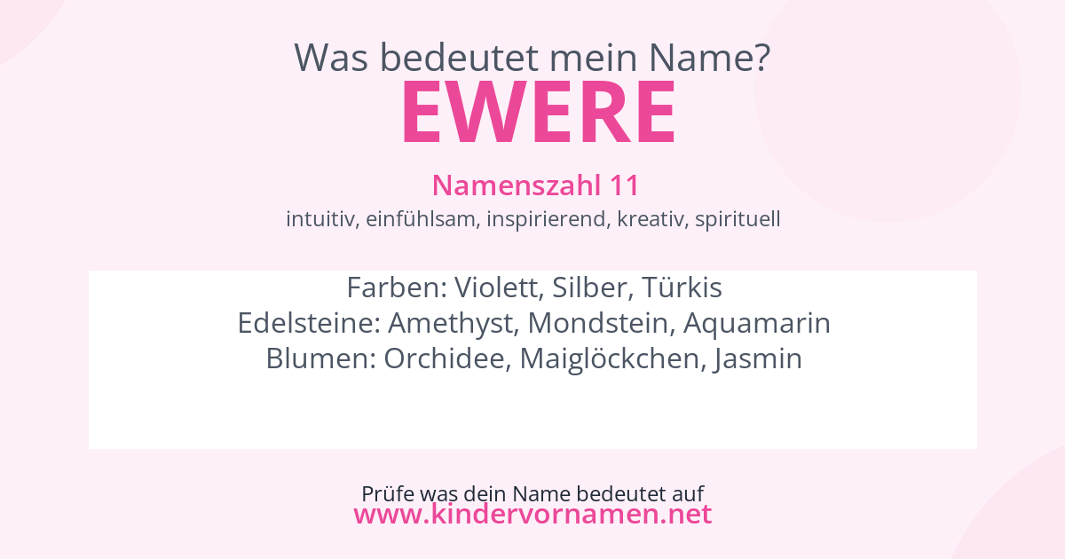 Was bedeutet der Name Ewere?