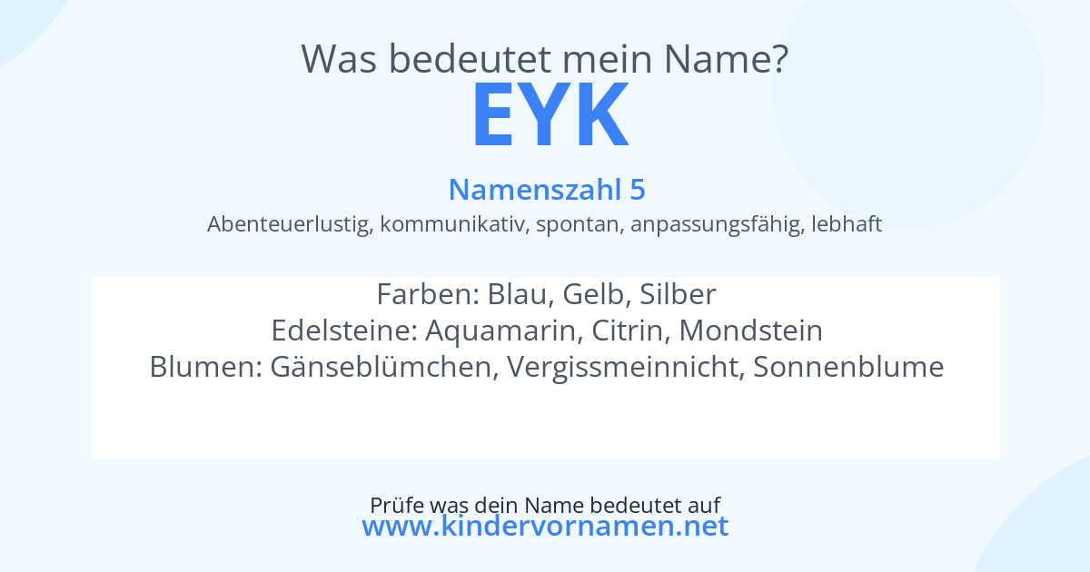 Was bedeutet der Name Eyk?