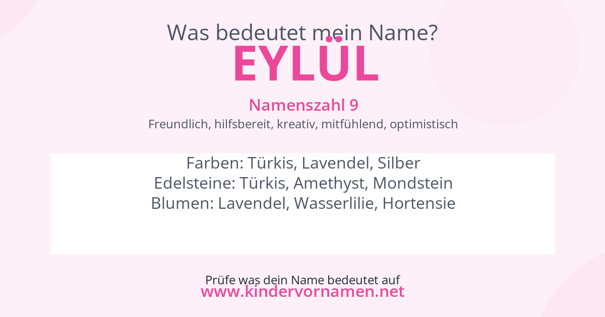 Was bedeutet der Name Eylül?