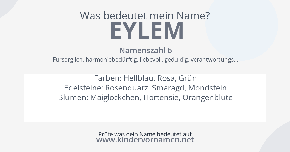 Was bedeutet der Name Eylem?
