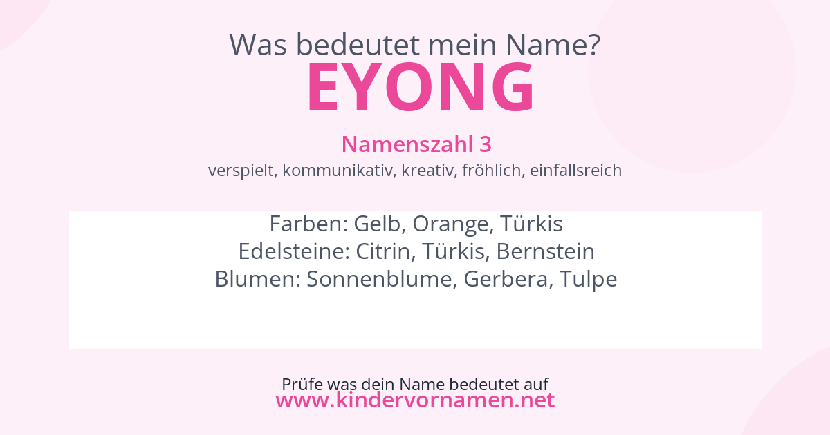 Was bedeutet der Name Eyong?
